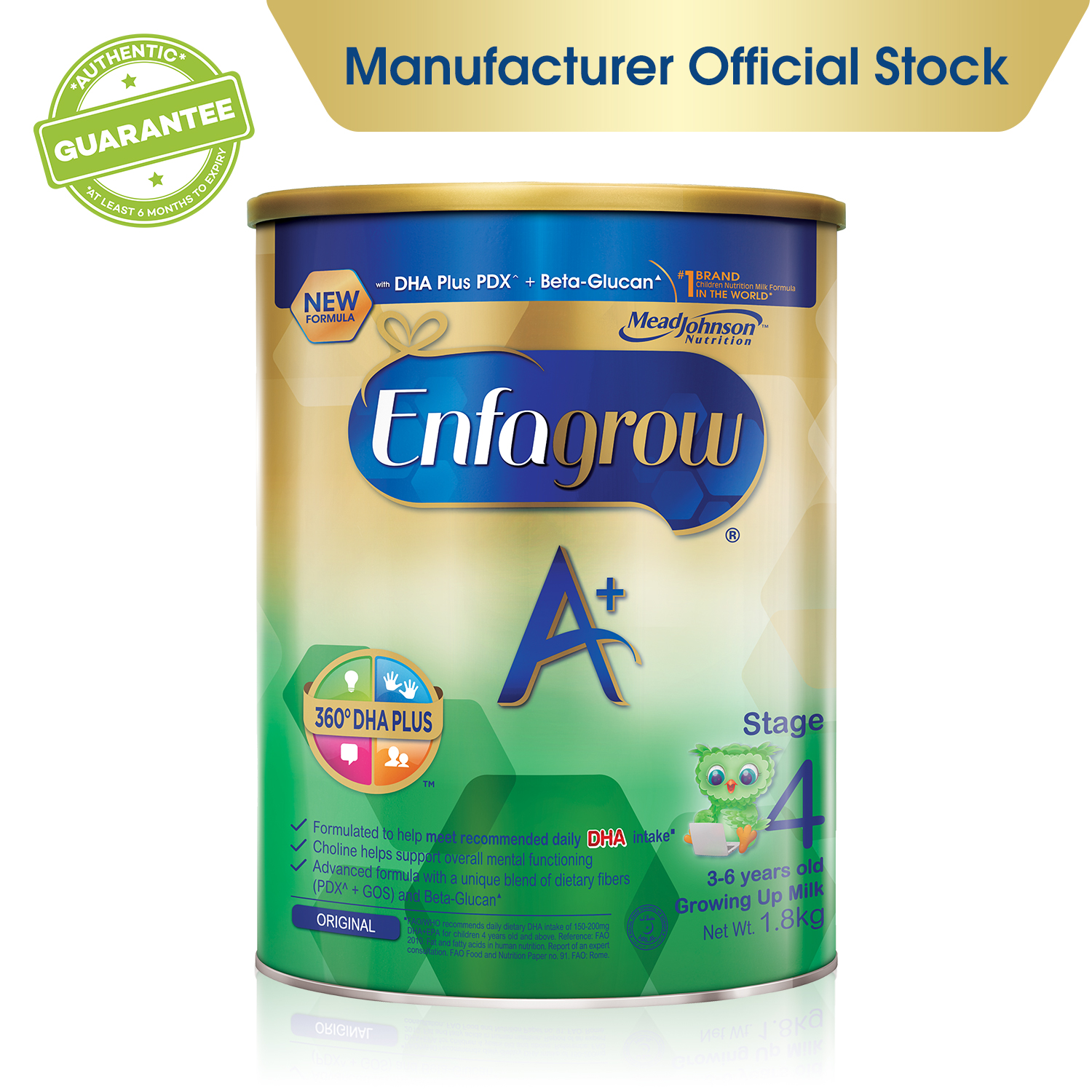 Enfagrow A+ Stage 4 Baby Formula Milk Powder 360DHA+ (3-6Y) 1.8kg