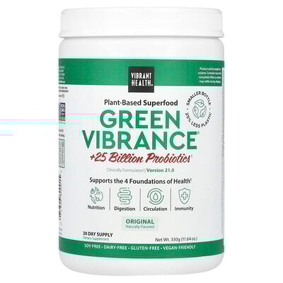Green Vibrance +25 Billion Probiotics, Version 21.0, Original, 11.64 oz (330 g)
