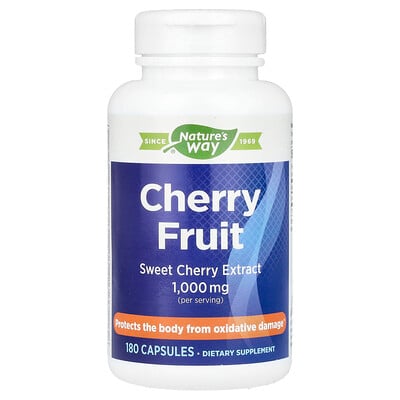 Cherry Fruit, Sweet Cherry Extract, 1,000 mg, 180 Capsules (500 mg per Capsule)