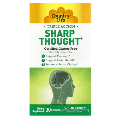Triple Action Sharp Thought, 30 Capsules