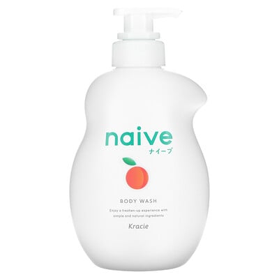Naive, Body Wash, Peach, 17.9 fl oz (530 ml)