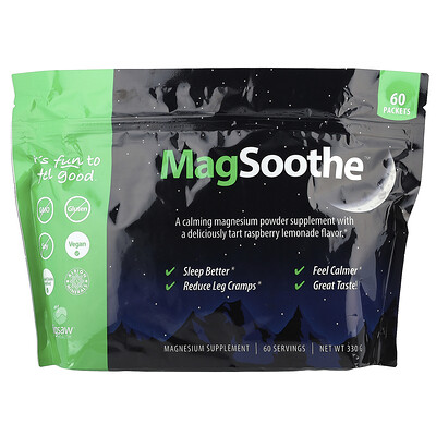 MagSoothe™, Tart Raspberry Lemonade, 60 Packets, 5.5 g Each