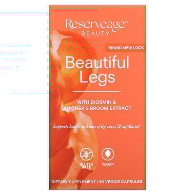 Beautiful Legs with Diosmin & Butcher's Broom Extract, 30 Veggie Capsules