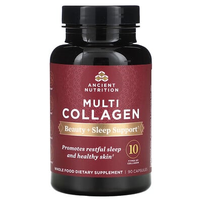 Multi Collagen, Beauty + Sleep Support, 90 Capsules