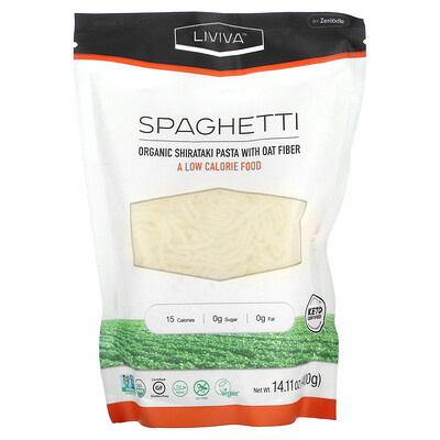 Spaghetti, Organic Shirataki Pasta With Oat Fiber, 14.11 oz (400 g)