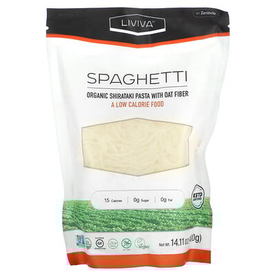 Spaghetti, Organic Shirataki Pasta With Oat Fiber, 14.11 oz (400 g)
