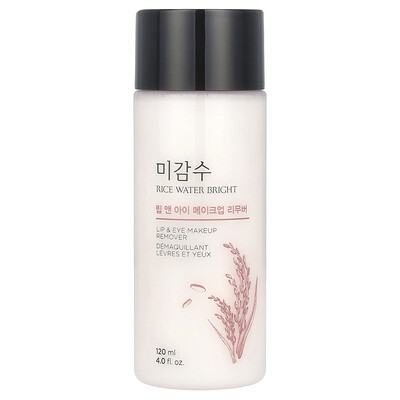 Rice Water Bright, Lip & Eye Makeup Remover, 4 fl oz (120 ml)
