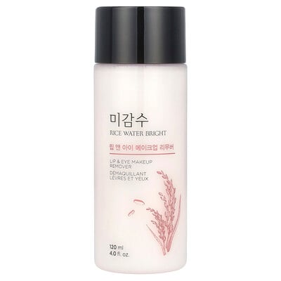 Rice Water Bright, Lip & Eye Makeup Remover, 4 fl oz (120 ml)