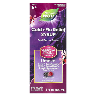 Umcka®, Cold + Flu Relief, Ages 6+, Berry, 4 fl oz (120 ml)