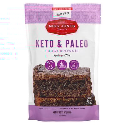 Keto & Paleo Fudgy Brownie Baking Mix, 10.57 oz (300 g)