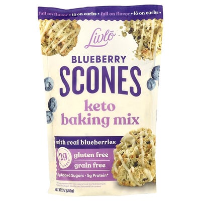 Blueberry Scones, Keto Baking Mix with Real Blueberries, 9.5 oz (269 g)