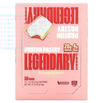 Protein Pastry, Strawberry, 10 Pack, 2.2 oz (61 g) Each