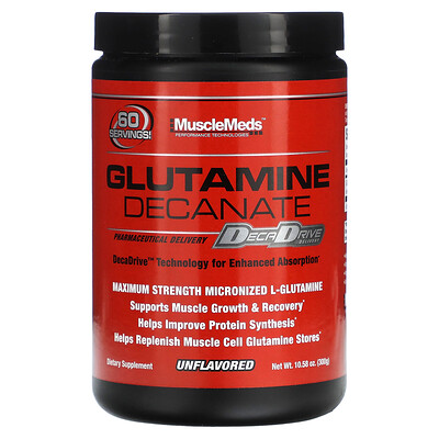 Glutamine Decanate, Unflavored, 10.58 oz (300 g)