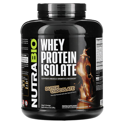 Whey Protein Isolate, Dutch Chocolate, 5 lb (2,268 g)