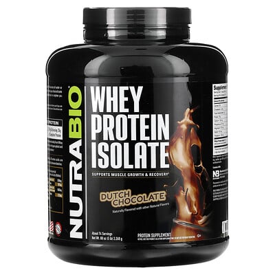 Whey Protein Isolate, Dutch Chocolate, 5 lb (2,268 g)