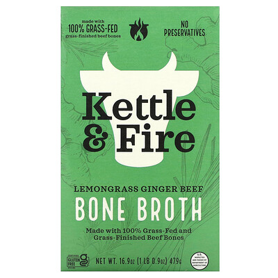 Bone Broth, Lemongrass Ginger Beef, 16.9 oz (479 g)