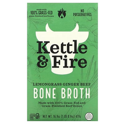 Bone Broth, Lemongrass Ginger Beef, 16.9 oz (479 g)