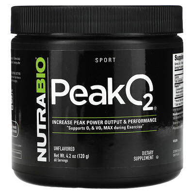 Peak o2, unflavored, 4.2 oz (120 g) by Nutrabio Reviews - Vitamins ...