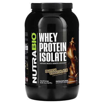 Whey Protein Isolate, Dutch Chocolate, 2 lb (907 g)