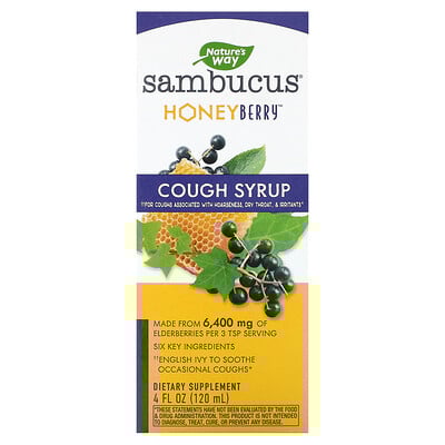 Sambucus, Cough Syrup, Honeyberry , 4 fl oz (120 ml)