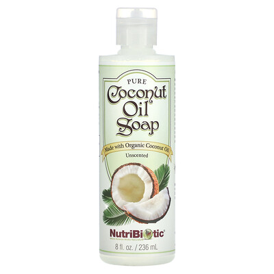 Pure Coconut Oil Soap, Unscented, 8 fl oz (236 ml)
