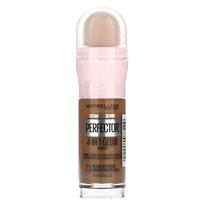 Instant Age Rewind, Perfector 4-in-1 Glow Makeup, 2.5 Medium-Deep Warm, 0.68 fl oz (20 ml)