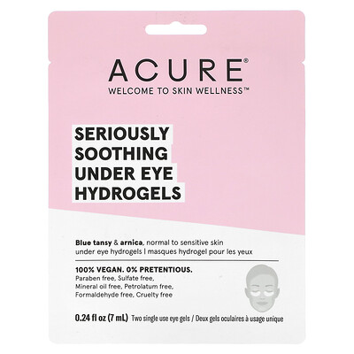 Seriously Soothing Under Eye Hydrogels, Two Single Use Eye Gels, 0.24 fl oz (7 ml)