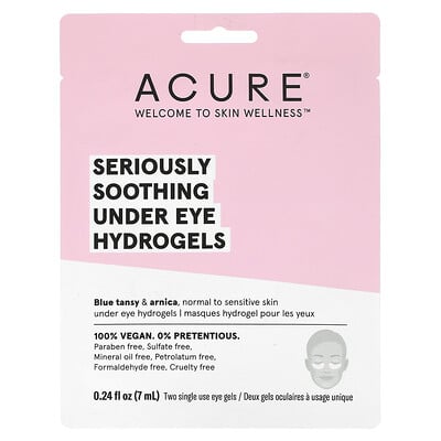 Seriously Soothing Under Eye Hydrogels, Two Single Use Eye Gels, 0.24 fl oz (7 ml)