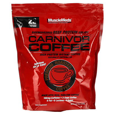 Carnivor Coffee, Bioengineered Beef Protein Isolate, Premium Roasted Coffee, 4.07 lbs (1,848 g)