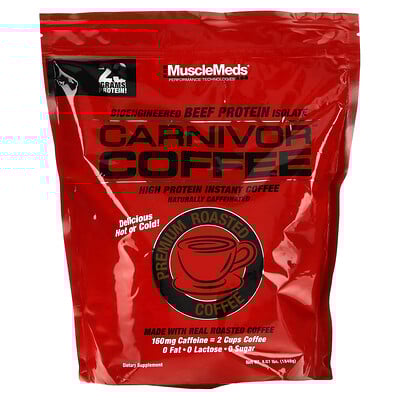 Carnivor Coffee, Bioengineered Beef Protein Isolate, Premium Roasted Coffee, 4.07 lbs (1,848 g)