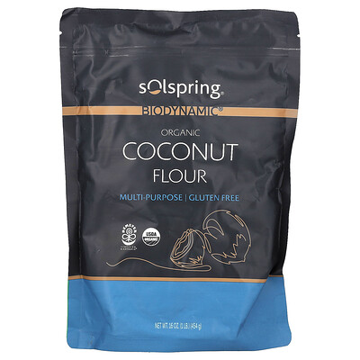 Solspring, Organic Coconut Flour, 16 oz (454 g)