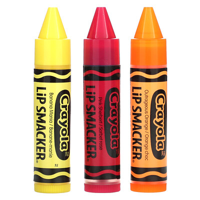 Crayola, Lip Balm, Variety Pack, 3 Pack, 0.14 oz (4 g) Each
