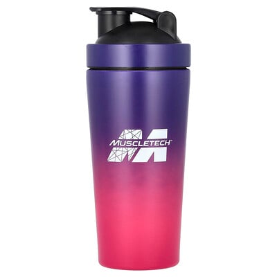 Shaker Bottle, Stainless Steel, Purple/Pink, 25 oz (739 ml)