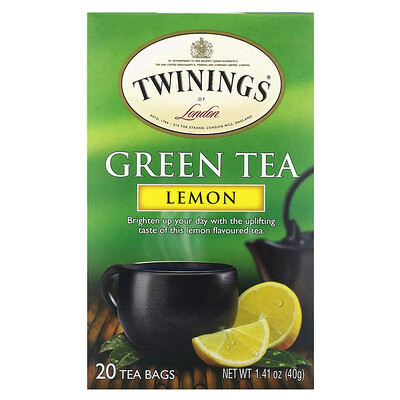 Green Tea, Lemon, 20 Tea Bags, 1.41 oz (40 g)