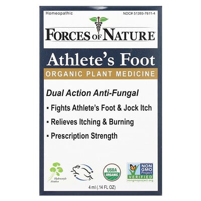 Athlete's Foot, Organic Plant Medicine, 0.14 fl oz (4 ml)