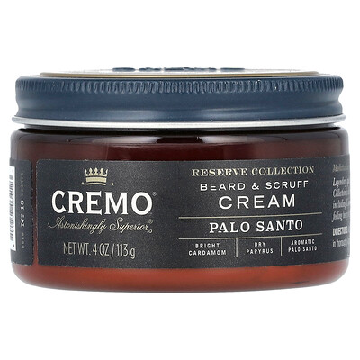 Reserve Collection, Beard & Scruff Cream, Palo Santo, 4 oz (113 g)