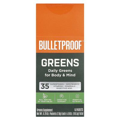 Greens, 15 packets, 0.28 oz (7.9 g) each by Bulletproof Reviews ...