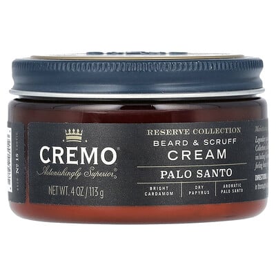 Reserve Collection, Beard & Scruff Cream, Palo Santo, 4 oz (113 g)