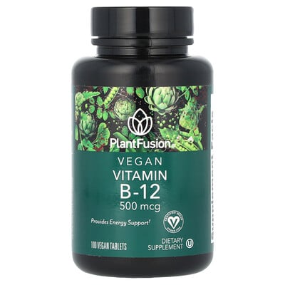 Vegan Vitamin B-12, 500 mcg, 100 Vegan Tablets