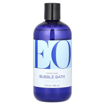Sunday Soak Bubble Bath, Simply Unscented, 12 fl oz (355 ml)