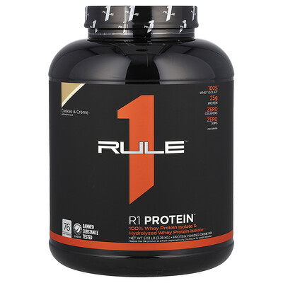 R1 Protein Powder Drink Mix, Cookies & Creme, 5.03 lb (2.28 kg)