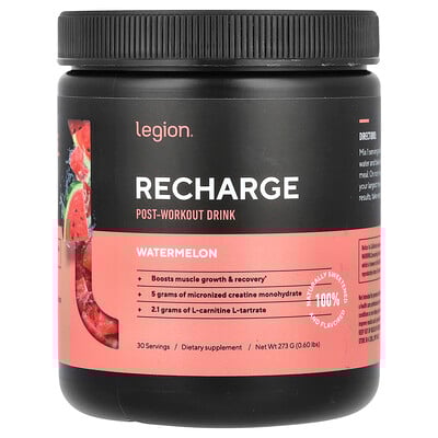 Recharge, Post-Workout Drink, Watermelon, 0.6 lbs (273 g)