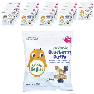 Organic Blueberry Puffs, 7+ Months, 18 Bags, 0.42 oz (12 g) Each