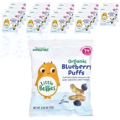 Organic Blueberry Puffs, 7+ Months, 18 Bags, 0.42 oz (12 g) Each
