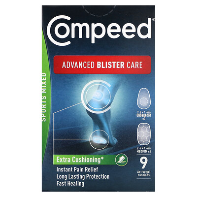 Advanced blister care, sports mixed, 9 active gel cushions by Compeed ...