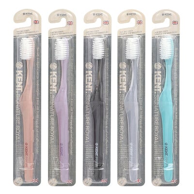 Signature Royal, White Edition, Ultra Soft Toothbrush, 5 Pack