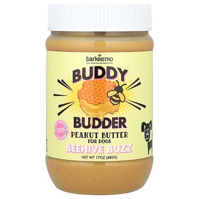 Buddy Budder, Peanut Butter, For Dogs, Beehive Buzz, 17 oz (480 g)