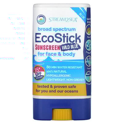EcoStick Sunscreen Wild Blue, SPF 35+, 0.5 oz (14 g)