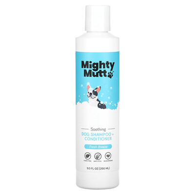 Shampoo + Conditioner, For Dogs, Fresh Breeze, 9 fl oz (266 ml)