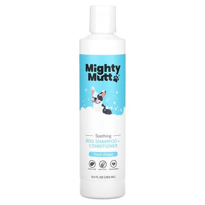 Shampoo + Conditioner, For Dogs, Fresh Breeze, 9 fl oz (266 ml)
